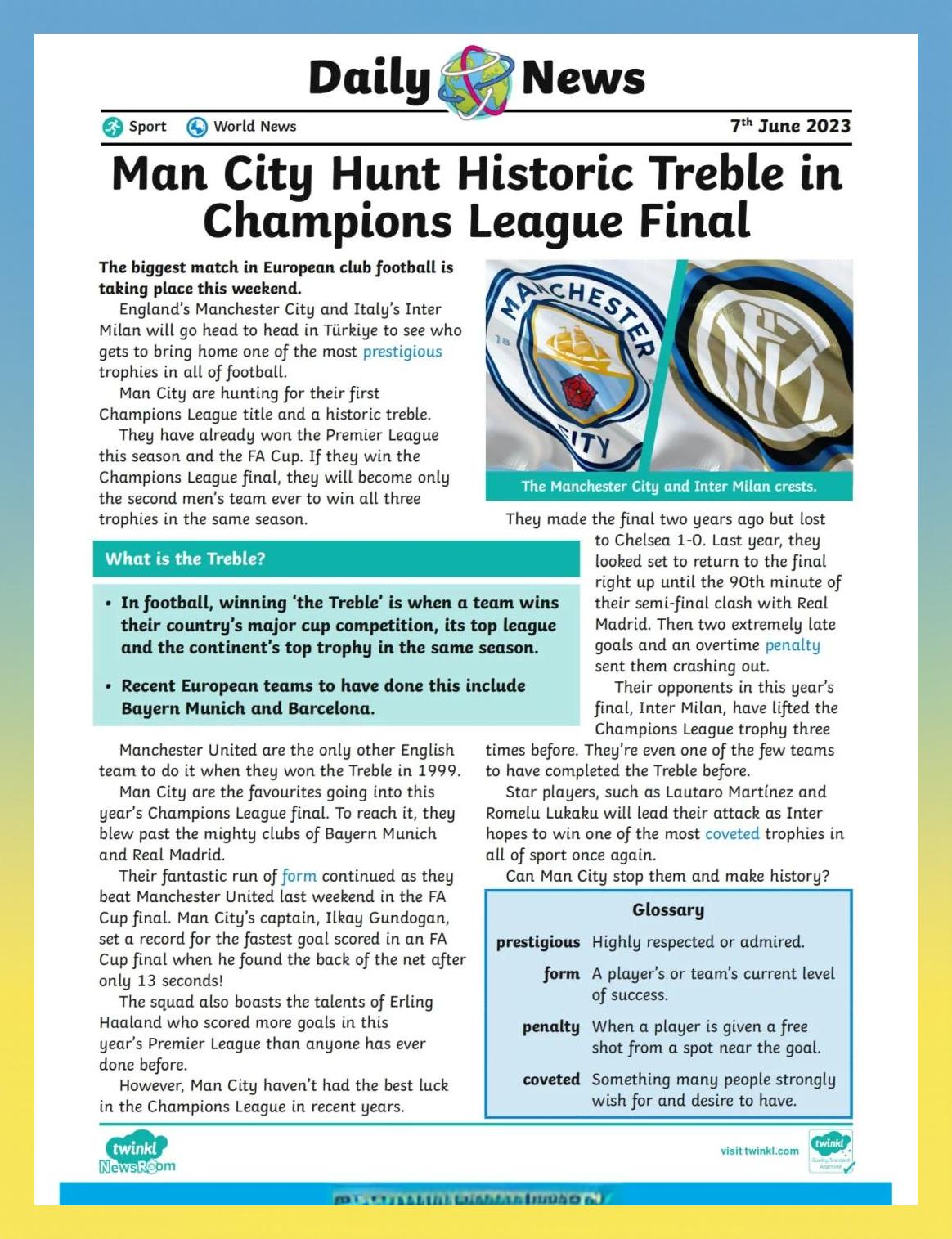 1xBit体育娱乐-关于曼城胜国际米兰，晋级赛程迈入新阶段的信息